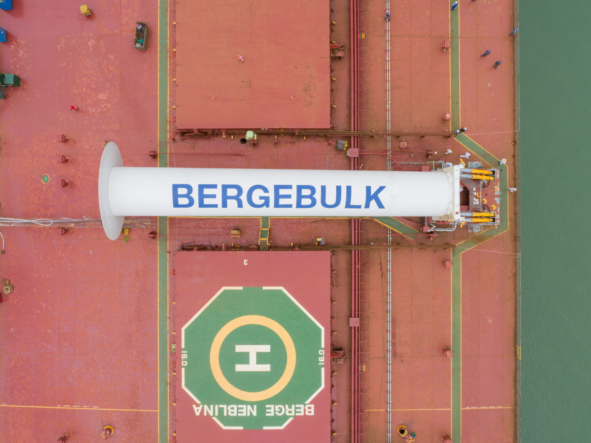 Berge Neblina sets sail following the installation of Anemoi’s energy saving Rotor Sails