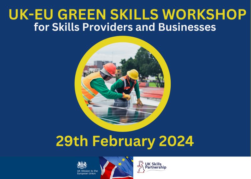 UK Mission to the EU Organises the UK-EU Green Skills Workshop